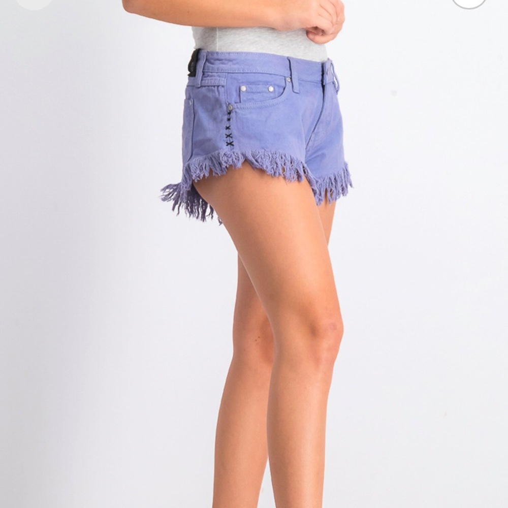 Insight Blue Yonder Frayed Shorts